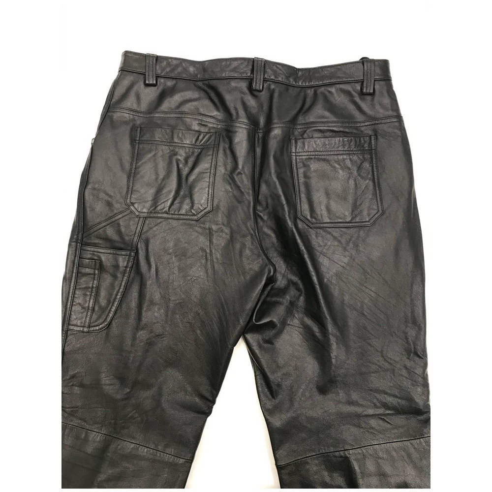Wilsons Leather Black Men's Cargo Leather Pants - Picture 7 of 8